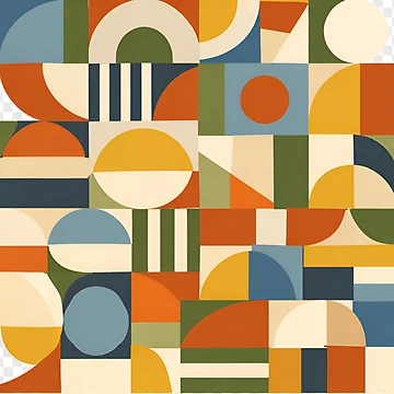 Artwork thumbnail, Retro Geometric Pattern Sticker by AlignStudio