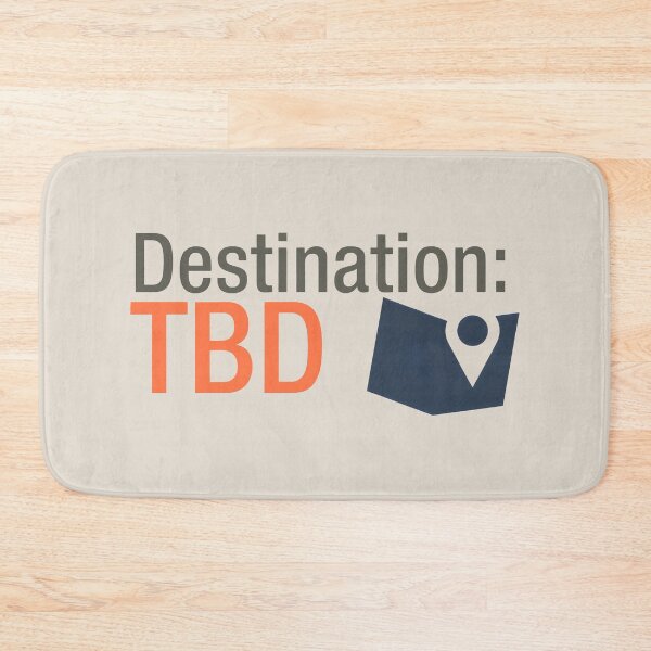 Item preview, Destination: TBD – Minimalist Travel Quote with Map Icon designed and sold by SplashTastic.