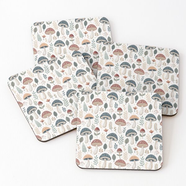 Item preview, Nordic Folk Mushrooms | Cozy Scandinavian Art designed and sold by Shuga-Design.