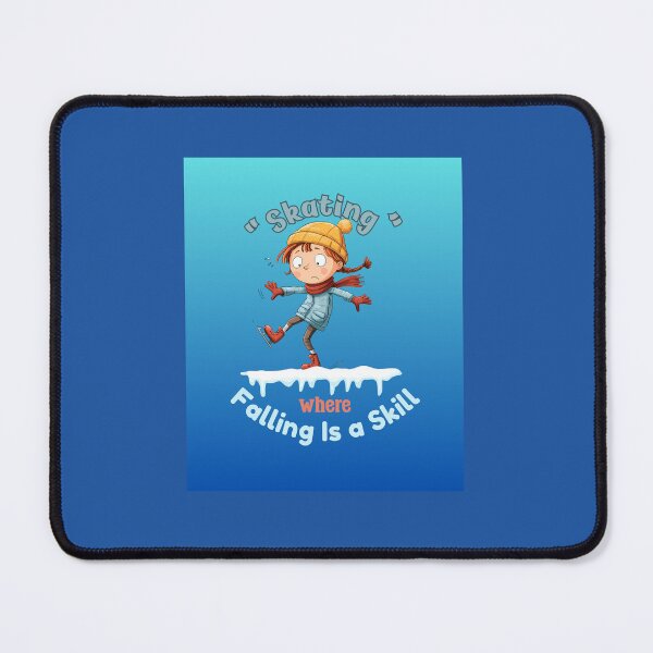 Item preview, Skating Where Falling Is a Skill – Funny Ice Skating Cartoon Design designed and sold by LoudVictory.