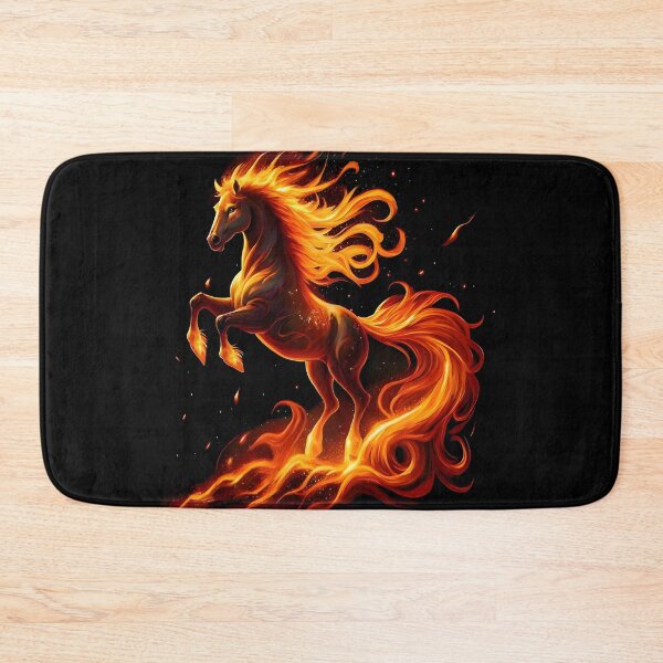 Item preview, Year of the Fiery Horse, Happy New Year! fire on black background designed and sold by orthodox-icon.