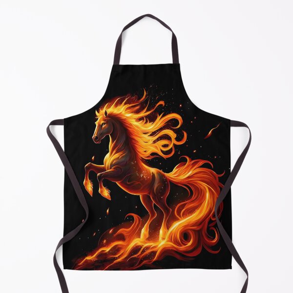 Item preview, Year of the Fiery Horse, Happy New Year! fire on black background designed and sold by orthodox-icon.