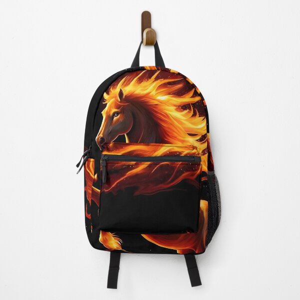 Item preview, Year of the Fiery Horse, Happy New Year! fire on black background designed and sold by orthodox-icon.