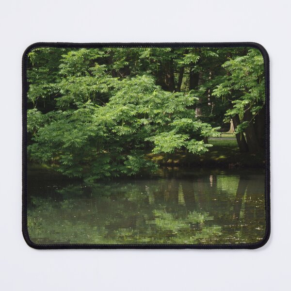 Item preview, Green trees in the park reflected in the water designed and sold by Betulek.