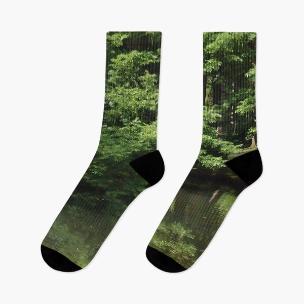 Item preview, Green trees in the park reflected in the water designed and sold by Betulek.