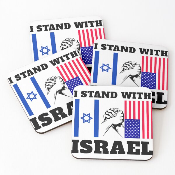 Item preview, I Stand With Israel – USA and Israel Flag Unity  designed and sold by MoriaStore.