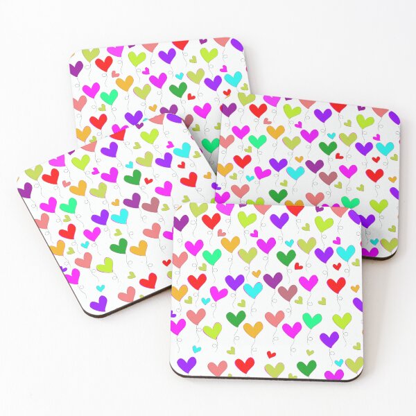 Item preview, Colorful Floating Heart Balloons Pattern - Whimsical Love Art designed and sold by DeeLulu.
