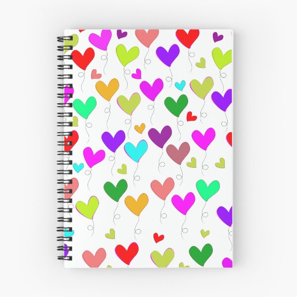 Item preview, Colorful Floating Heart Balloons Pattern - Whimsical Love Art designed and sold by DeeLulu.