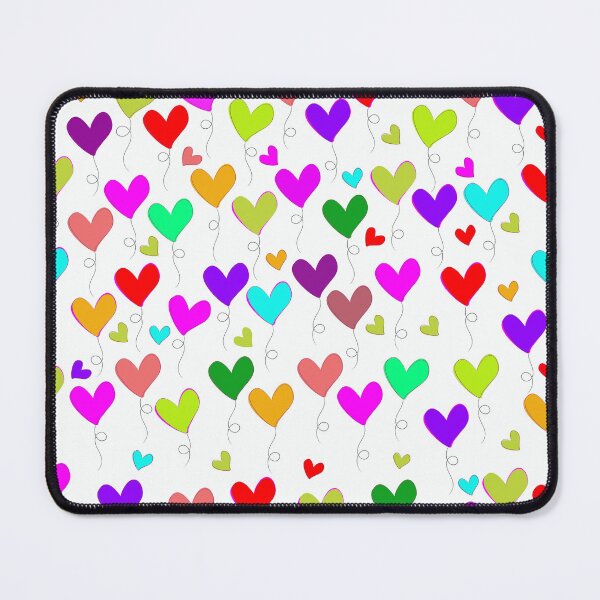Item preview, Colorful Floating Heart Balloons Pattern - Whimsical Love Art designed and sold by DeeLulu.