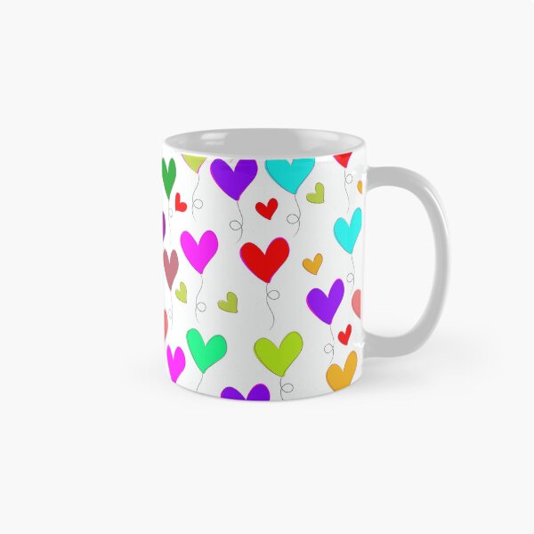 Item preview, Colorful Floating Heart Balloons Pattern - Whimsical Love Art designed and sold by DeeLulu.