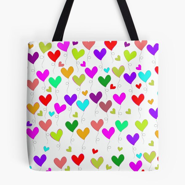 Item preview, Colorful Floating Heart Balloons Pattern - Whimsical Love Art designed and sold by DeeLulu.