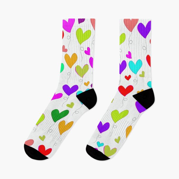 Item preview, Colorful Floating Heart Balloons Pattern - Whimsical Love Art designed and sold by DeeLulu.
