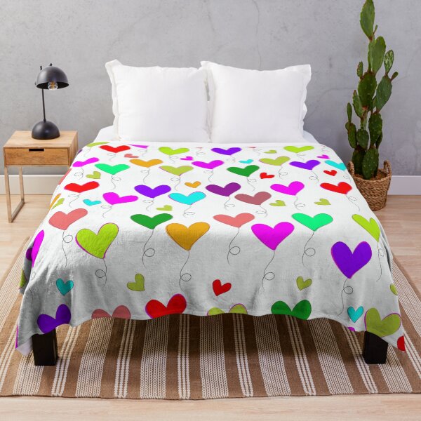 Item preview, Colorful Floating Heart Balloons Pattern - Whimsical Love Art designed and sold by DeeLulu.