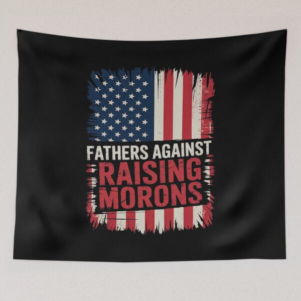 Item preview, Funny Fathers Against Raising Morons American Flag  designed and sold by InspiredFoul.