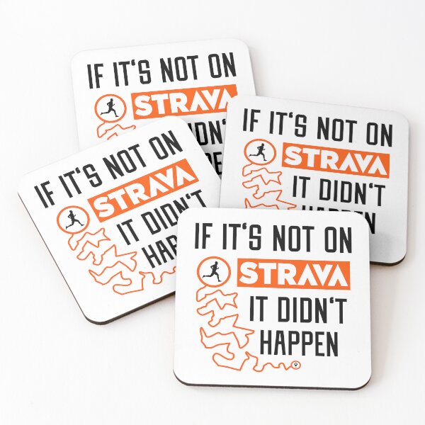 Item preview, If It's Not On Strava It Didn't Happen - Funny Running & Cycling Quote | GPS Fitness Tracker Humor | Athlete Data Nerd designed and sold by BMLprint ⭐⭐⭐⭐⭐.