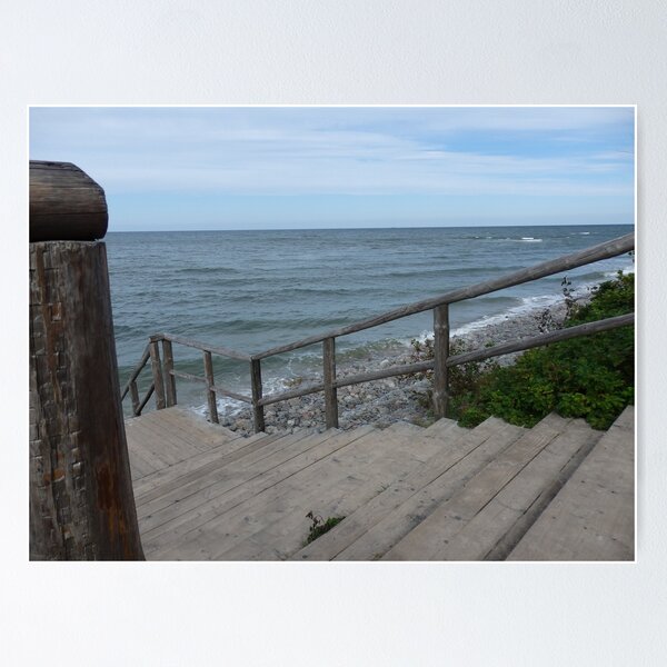 Item preview, Stairs to the water, descent to the beach, Baltic Sea designed and sold by Betulek.