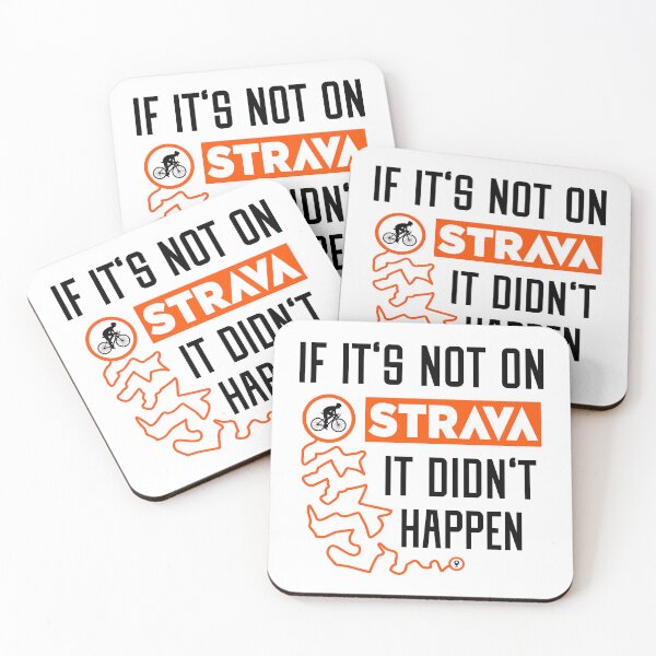 Item preview, If It's Not On Strava It Didn't Happen - Funny Running & Cycling Quote | GPS Fitness Tracker Humor | Athlete Data Nerd designed and sold by BMLprint ⭐⭐⭐⭐⭐.