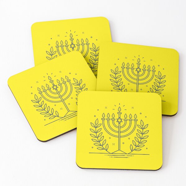 Item preview, Minimal Blue Hanukkah Menorah Line Art – Festival of Lights Jewish Design designed and sold by A1MarketDesigne.