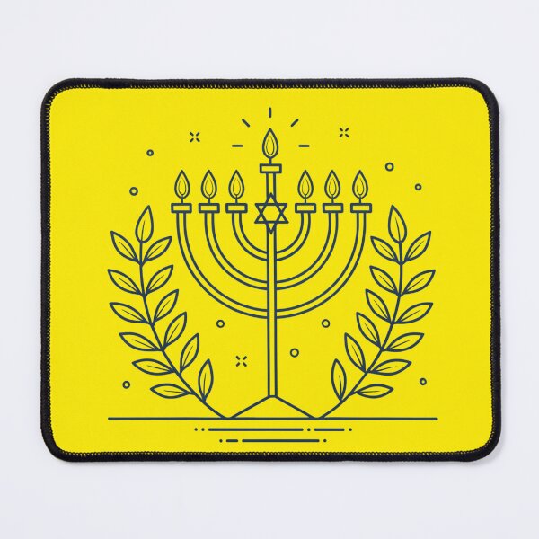 Item preview, Minimal Blue Hanukkah Menorah Line Art – Festival of Lights Jewish Design designed and sold by A1MarketDesigne.