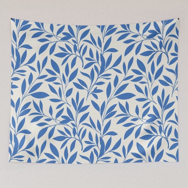 Item preview, Pattern of leaves drawn by hand. Botanical wallpaper design. Natural fabric ornament.  designed and sold by Kizuneko.