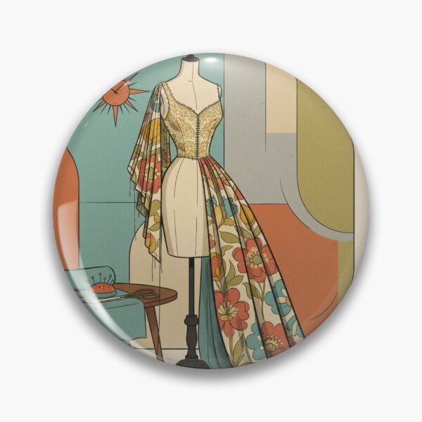 Item preview, Retro 50s Dress Form Fashion Designer designed and sold by HappySproutArt.
