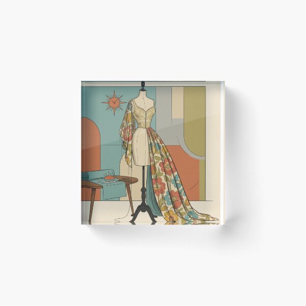 Item preview, Retro 50s Dress Form Fashion Designer designed and sold by HappySproutArt.