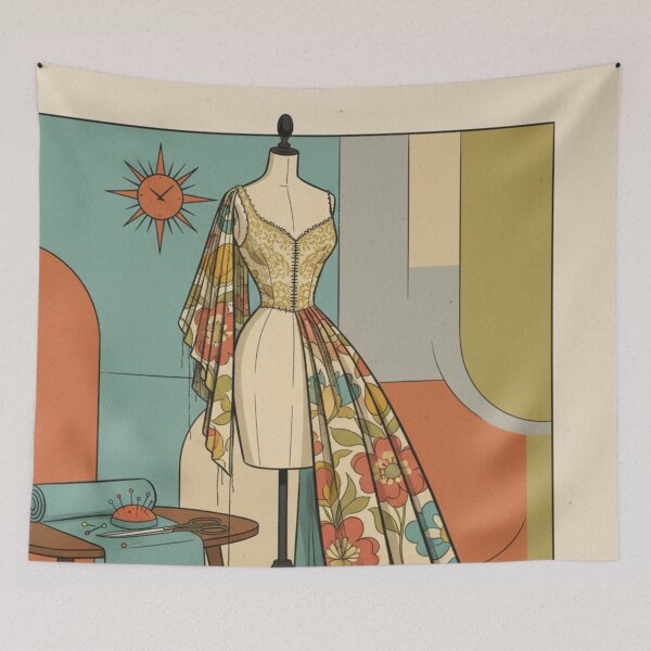 Item preview, Retro 50s Dress Form Fashion Designer designed and sold by HappySproutArt.