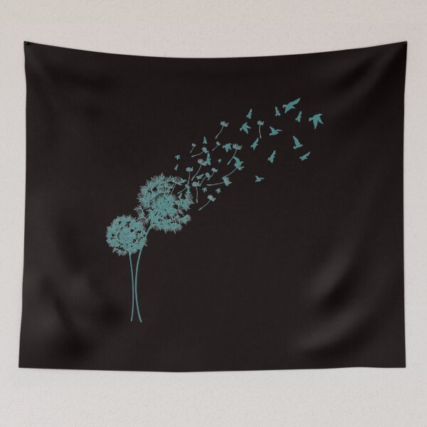 Item preview, Dandelion with Flying Birds Graphic designed and sold by DesignDenDo ⭐⭐⭐⭐⭐.