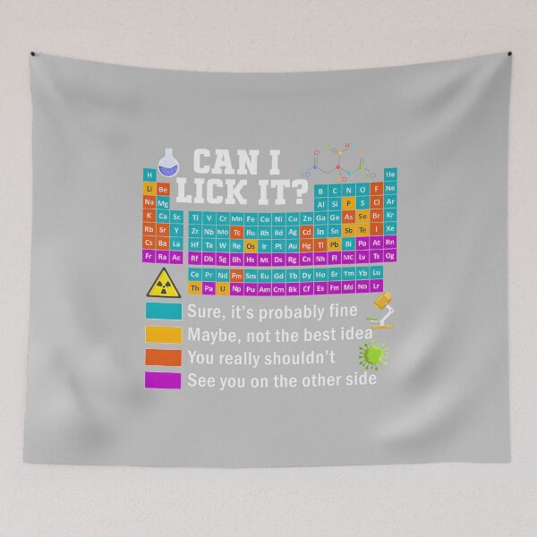 Item preview, Can I Lick It Periodic Table Chart Science Teacher Cool Meme designed and sold by FrankIsabel.