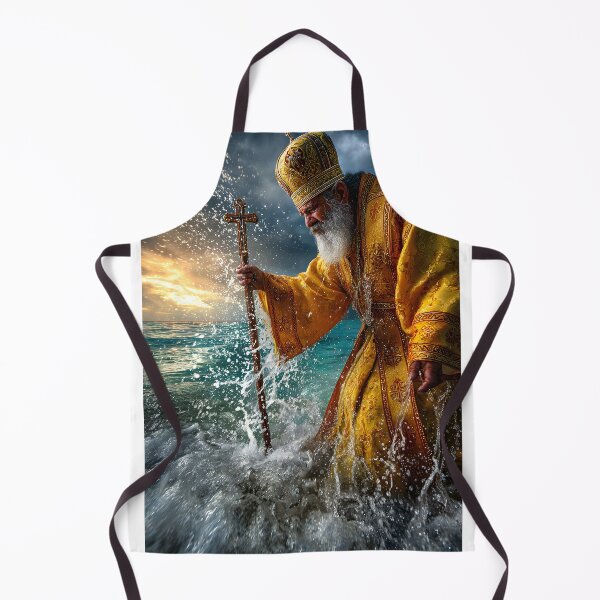 Item preview, Pensive Religious man in Ocean Waves at Sunset designed and sold by Artessie.