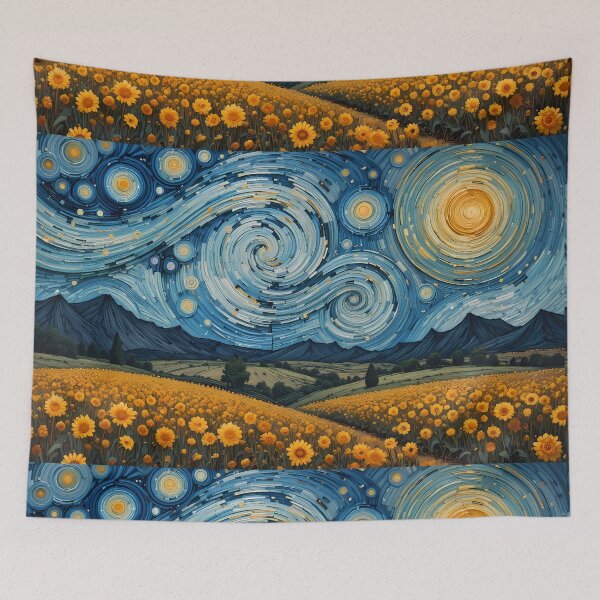 Item preview, Stars Enchanted Garden Vibrant Flowers Butterflies Love Peace designed and sold by ART ATTACK ZONE.