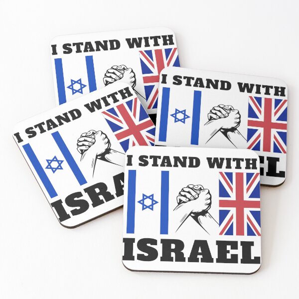 Item preview, I Stand With Israel – UK and Israel Unity Flag designed and sold by MoriaStore.