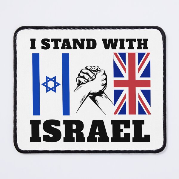 Item preview, I Stand With Israel – UK and Israel Unity Flag designed and sold by MoriaStore.