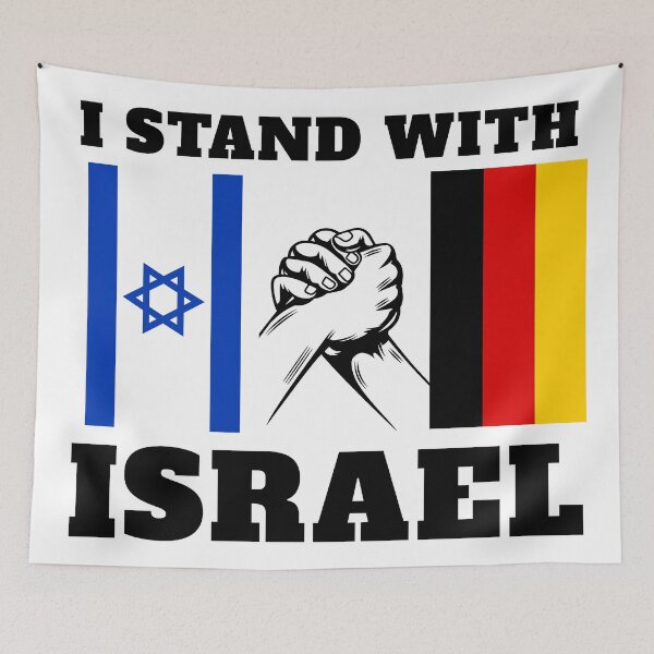Item preview, I Stand with Israel – Germany and Israel Unity designed and sold by MoriaStore.