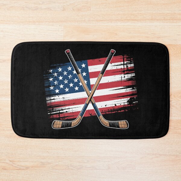 Item preview, Hockey Sticks Over Grunge American Flag designed and sold by jkrphoto.