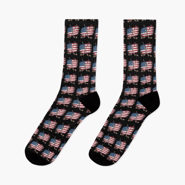 Item preview, Hockey Sticks Over Grunge American Flag designed and sold by jkrphoto.