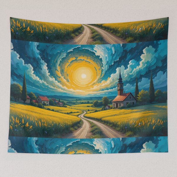 Item preview, Church Enchanted Garden Vibrant Flowers Butterflies Love Peace designed and sold by ART ATTACK ZONE.