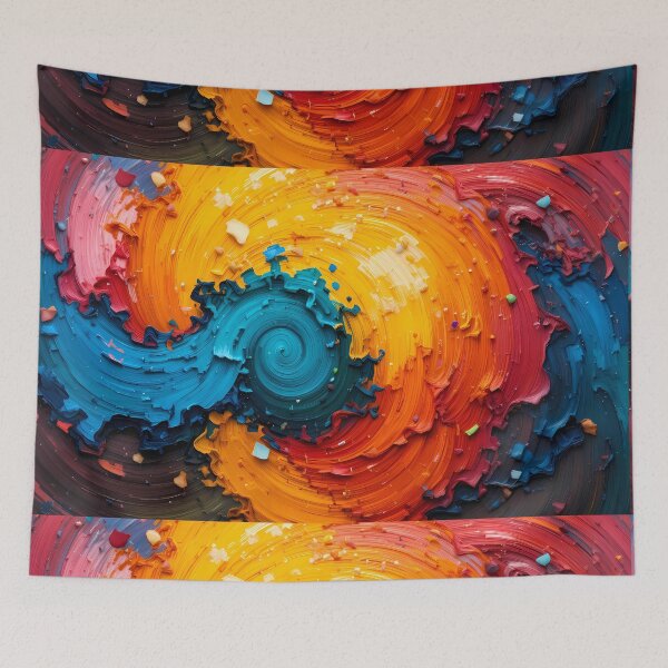 Item preview, OilPaint Enchanted Garden Vibrant Flowers Butterflies Love Peace designed and sold by ART ATTACK ZONE.