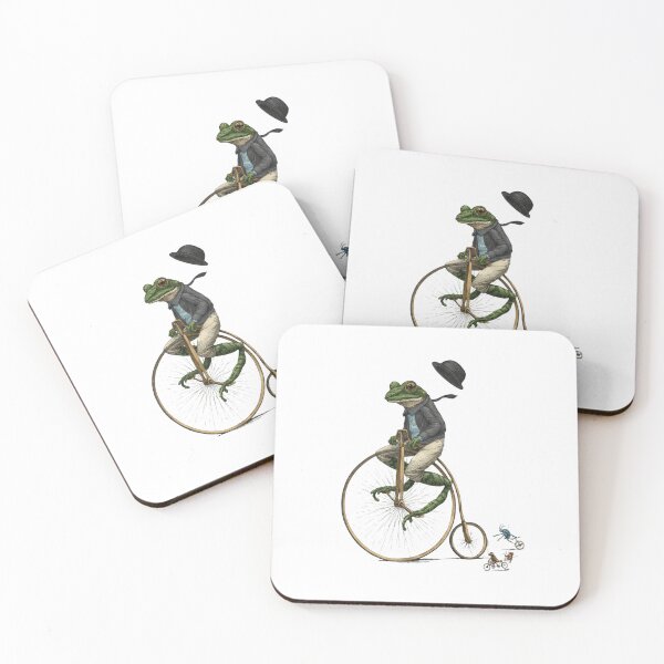 Item preview, Dapper Frog on Penny Farthing — Vintage Victorian Toad Cycling Illustration designed and sold by Colorful-Garden.