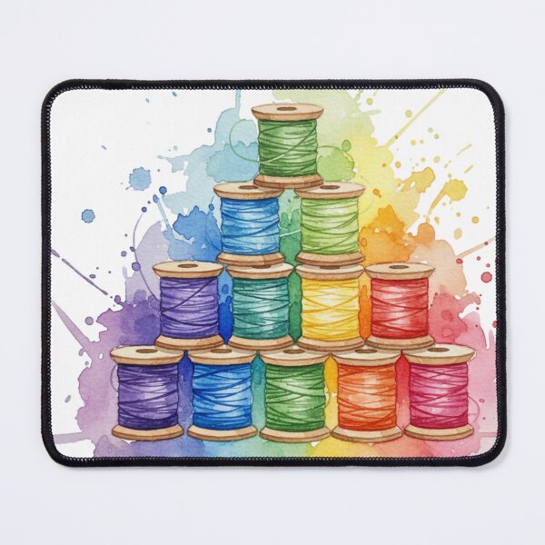 Item preview, Fabric Collector Watercolor Thread Spools designed and sold by HappySproutArt.