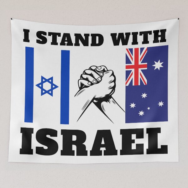Item preview, I Stand with Israel – Australia and Israel Unity designed and sold by MoriaStore.