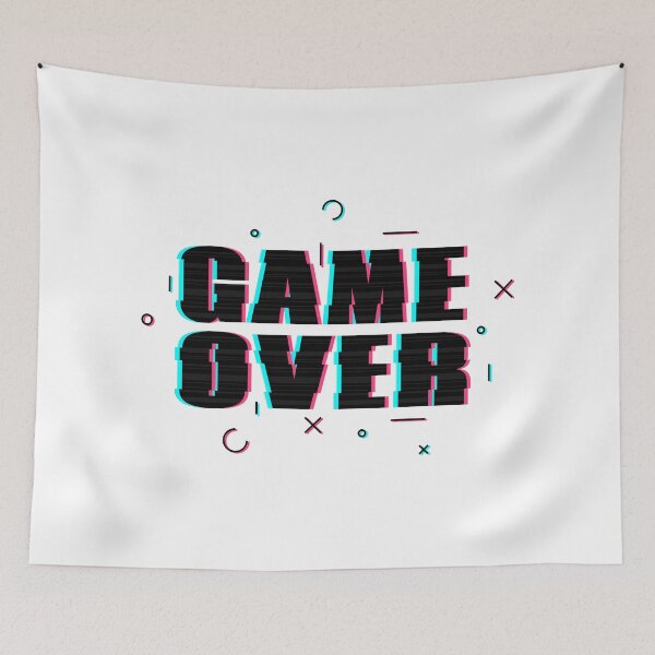 Item preview, Game Over – Neon Glitch Gaming Typography Design designed and sold by inaveed.