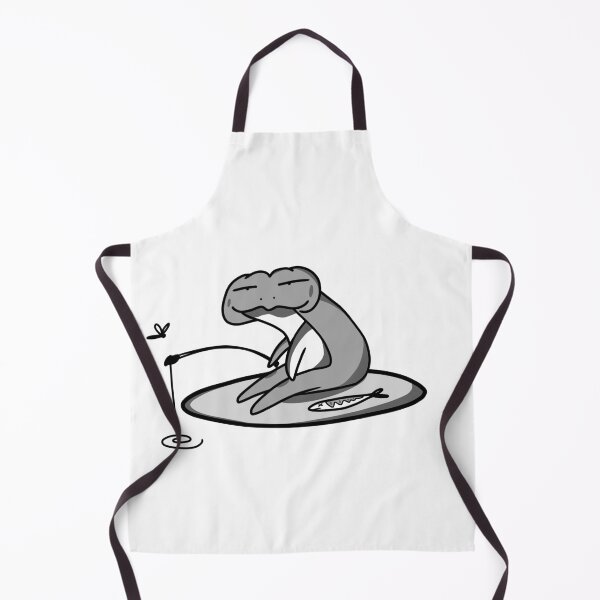 Item preview, Lazy Fishing Frog (BW) designed and sold by lunoxinfinity.