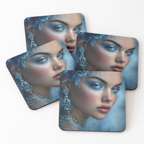 Item preview, Enchanting Blue Portrait with Ethereal Elegance designed and sold by Artessie.