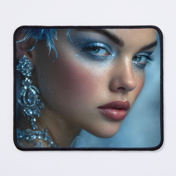 Item preview, Enchanting Blue Portrait with Ethereal Elegance designed and sold by Artessie.