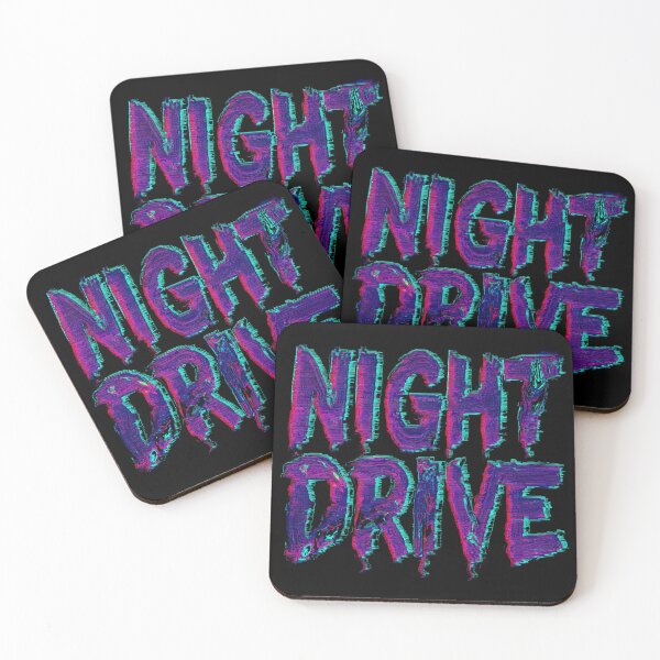 Item preview, Night Drive - Retro Neon Glitch Typography Design designed and sold by DConcept.
