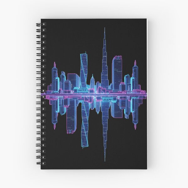 Item preview, Upside Down Neon Skyline – Retro Surreal Mirror World designed and sold by Tily360.