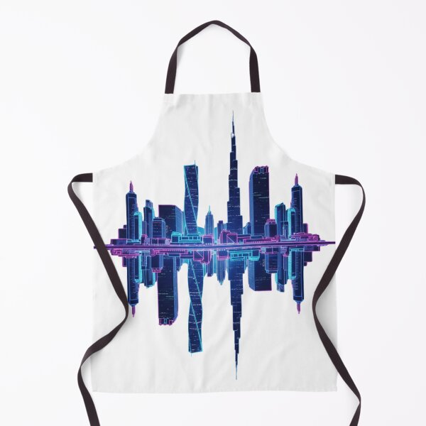 Item preview, Upside Down Neon Skyline – Retro Surreal Mirror World designed and sold by Tily360.