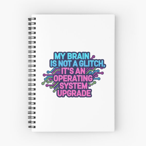 Item preview, Neurodiversity ADHD Empowerment Quote Brain Operating System Upgrade Sticker designed and sold by MarsupilamiFans.