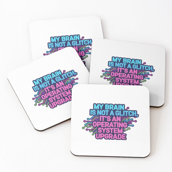 Item preview, Neurodiversity ADHD Empowerment Quote Brain Operating System Upgrade Sticker designed and sold by MarsupilamiFans.